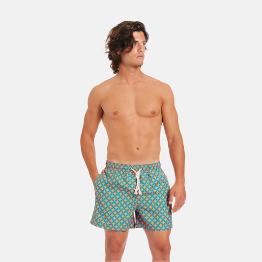 Amalfi Orange Men's Boxer Shorts