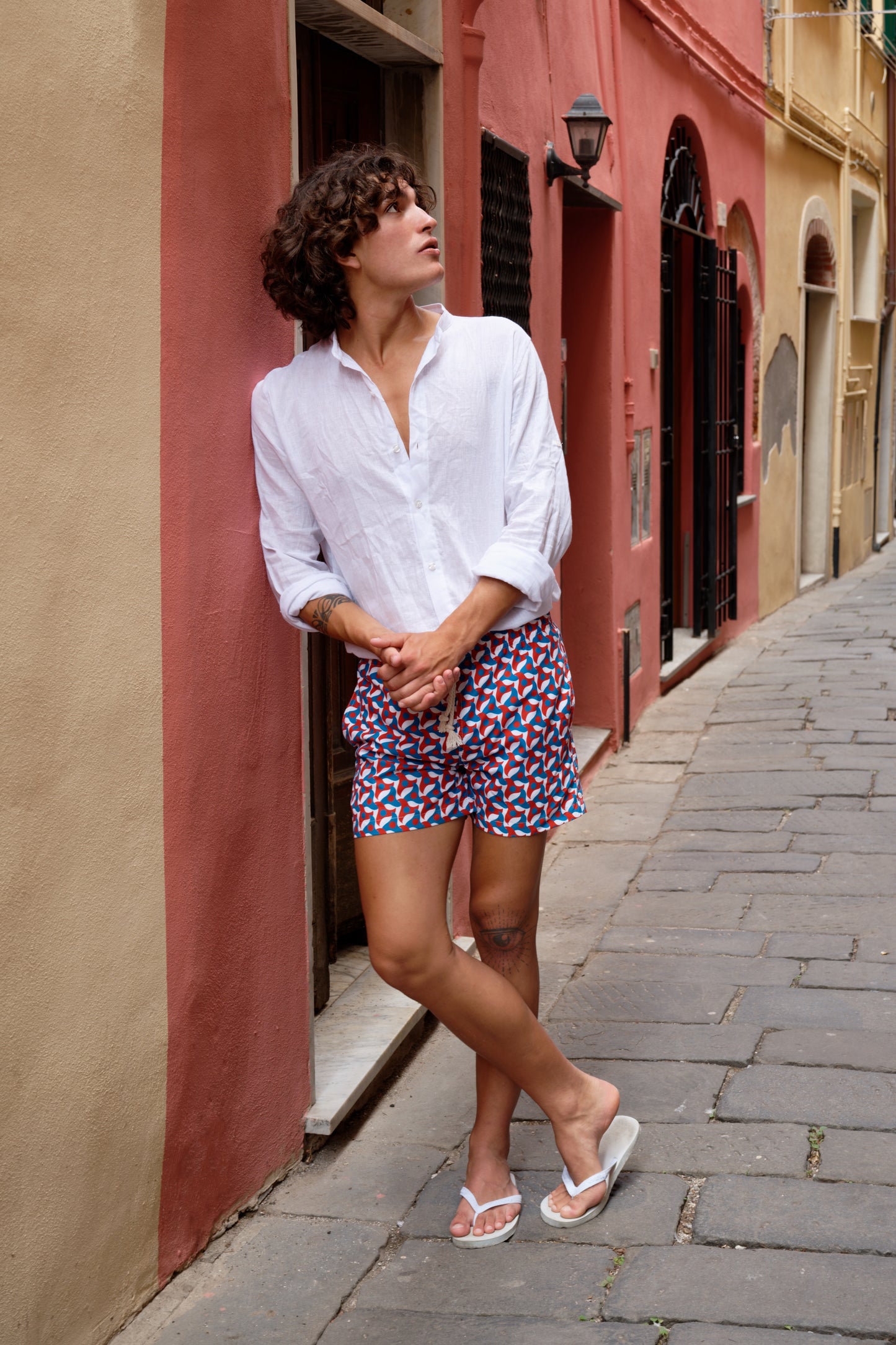 Costume Mare Sostenibile Uomo - Ortigia Rosso