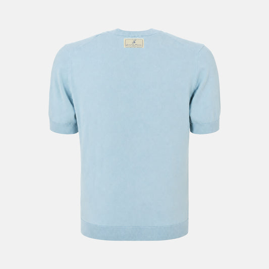 Maestrale Knit T-Shirt Azzurro