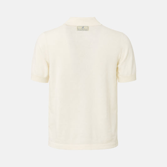 Maestrale Knit Polo Bianco