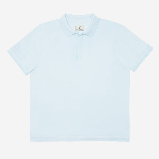 Polo Tintura Naturale Uomo- Venezia Indigo Chiaro