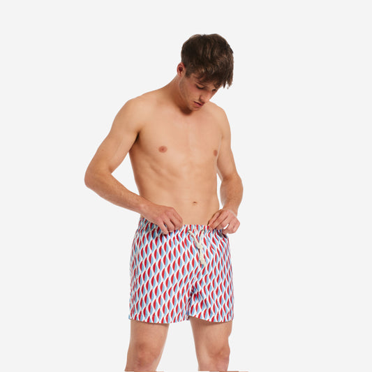 Costume Mare Sostenibile Uomo - Sestri Levante Rosso