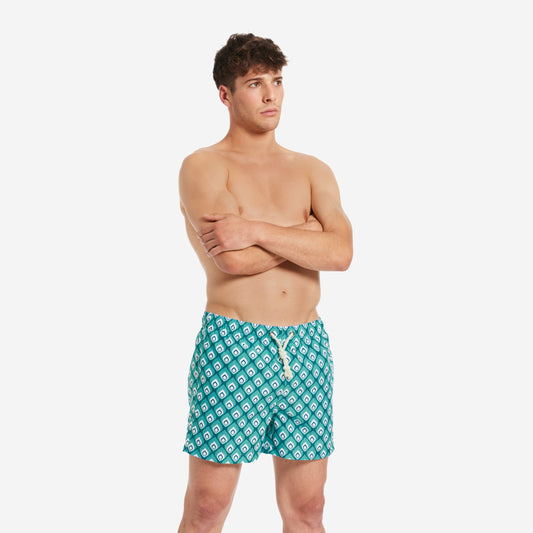 Sustainable Men's Swimsuit - Torre Guaceto Verde