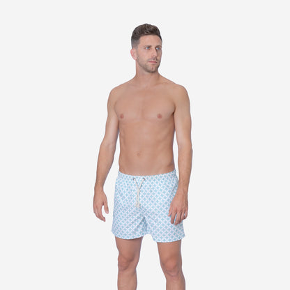 Sustainable Men's Swimsuit - Amalfi Light Blue