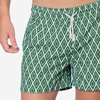 Sustainable Men's Swimsuit - Praiano Green