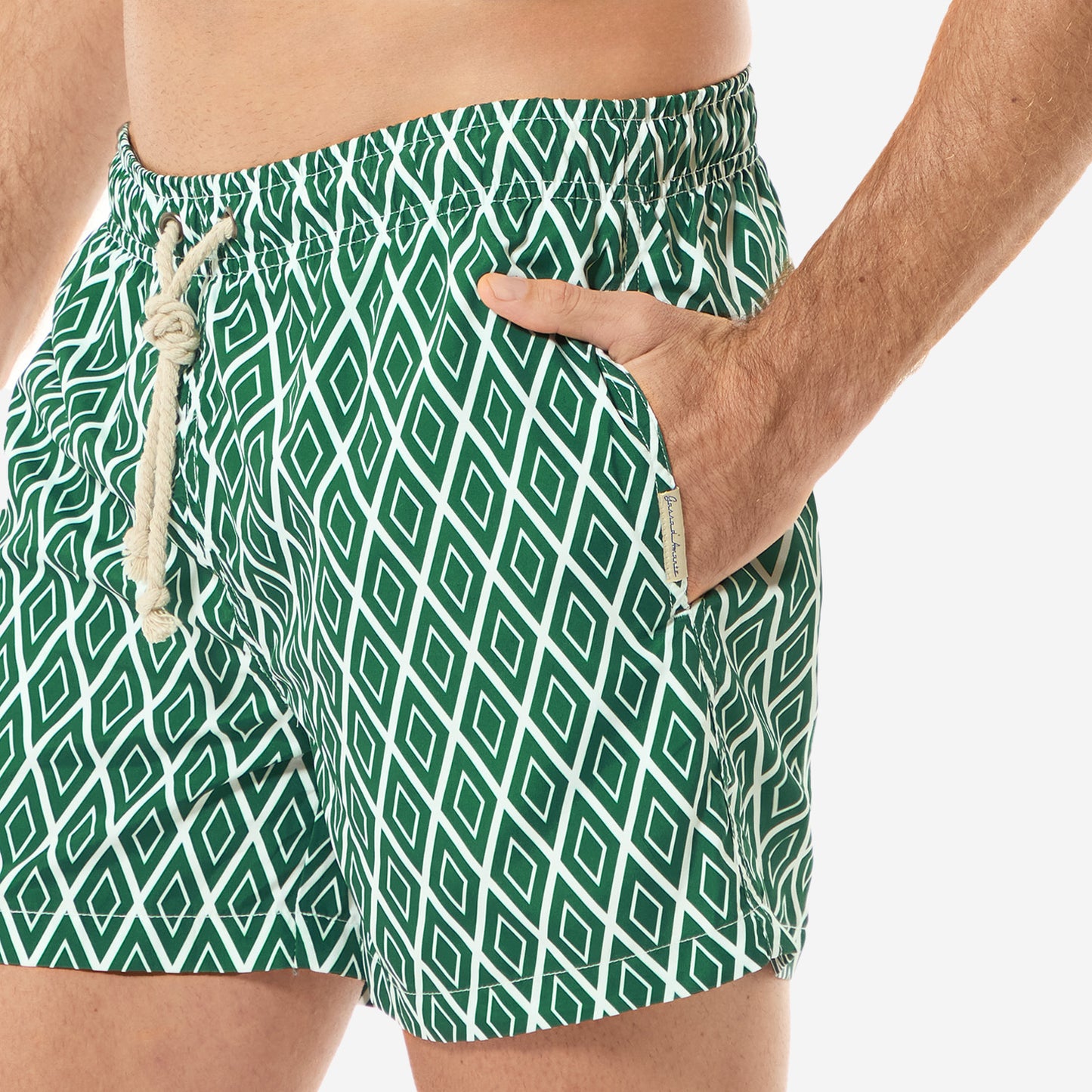 Sustainable Men's Swimsuit - Praiano Green