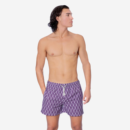 Sustainable Men's Swimsuit - Praiano Viola