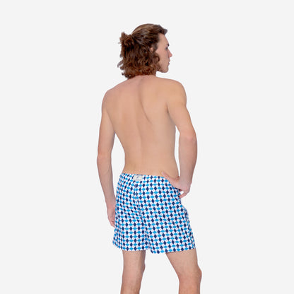 Sustainable Men's Swimsuit - Vietri Light Blue
