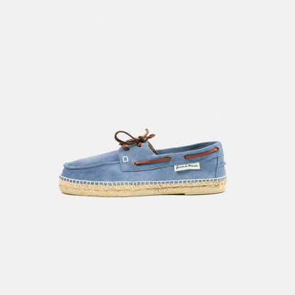 Scarpa da Barca Pelle Scamosciata Tremiti Azzurro
