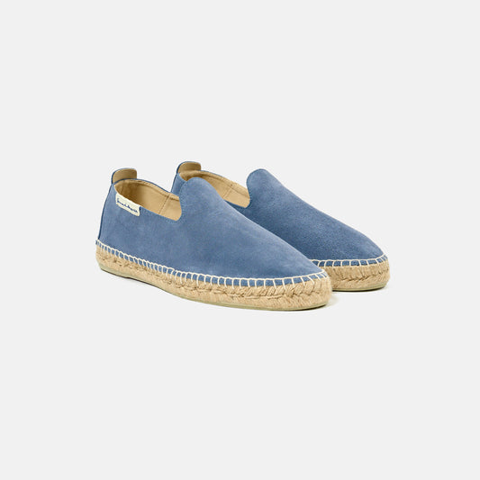 Espadrillas Pelle Scamosciata Egadi Azzurro