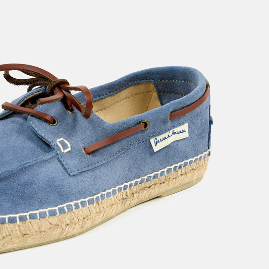 Scarpa da Barca Pelle Scamosciata Tremiti Azzurro