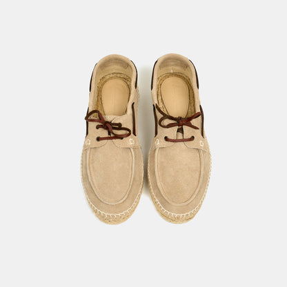 Scarpa da Barca Pelle Scamosciata Tremiti Crema