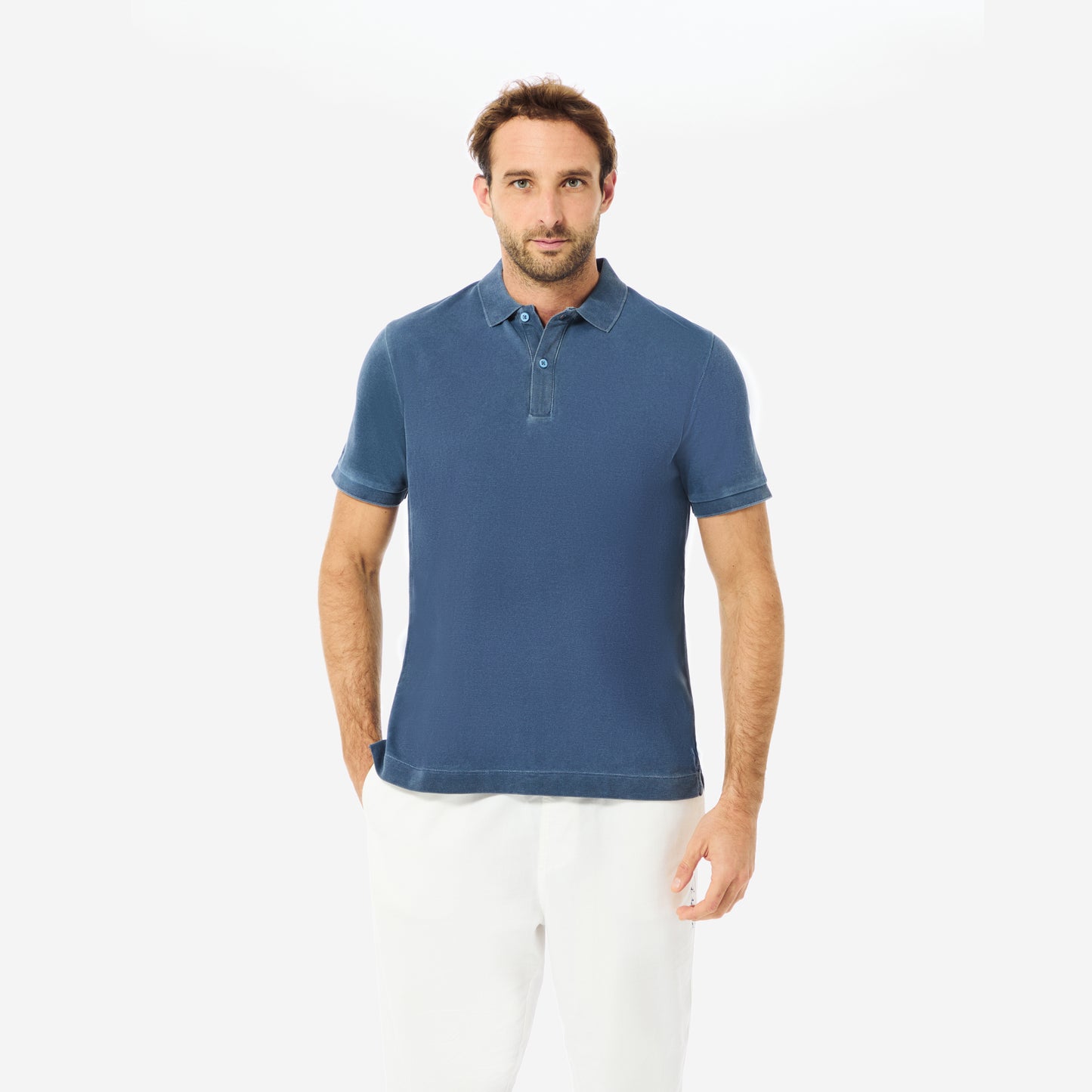 Polo Tintura Naturale Uomo- Venezia Indigo