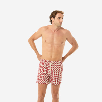 Men's Sustainable Swimsuit - Scilla Rosso