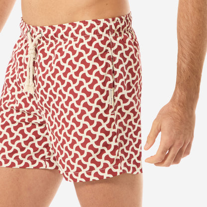 Men's Sustainable Swimsuit - Scilla Rosso