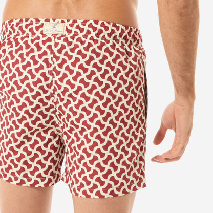 Men's Sustainable Swimsuit - Scilla Rosso