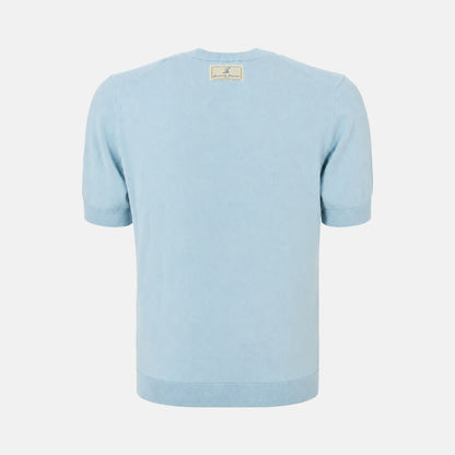 Maestrale Knit T-Shirt Azzurro