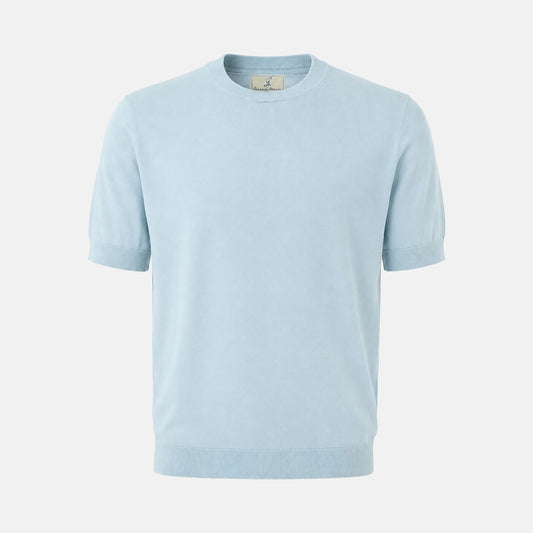 Maestrale Knit T-Shirt Azzurro