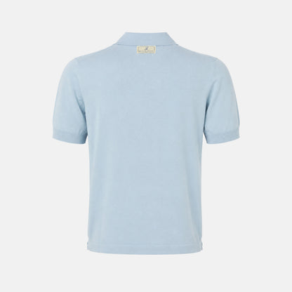 Maestrale Knit Polo Azzurro