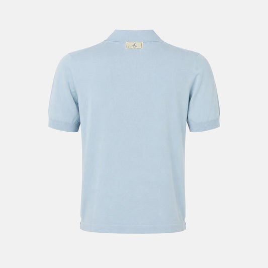 Maestrale Knit Polo Azzurro