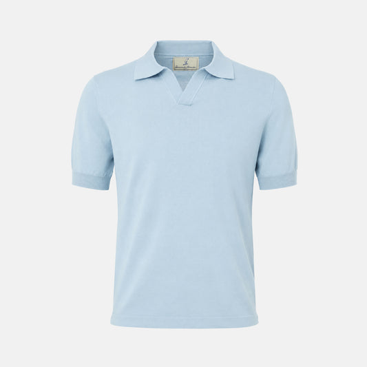 Maestrale Knit Polo Azzurro