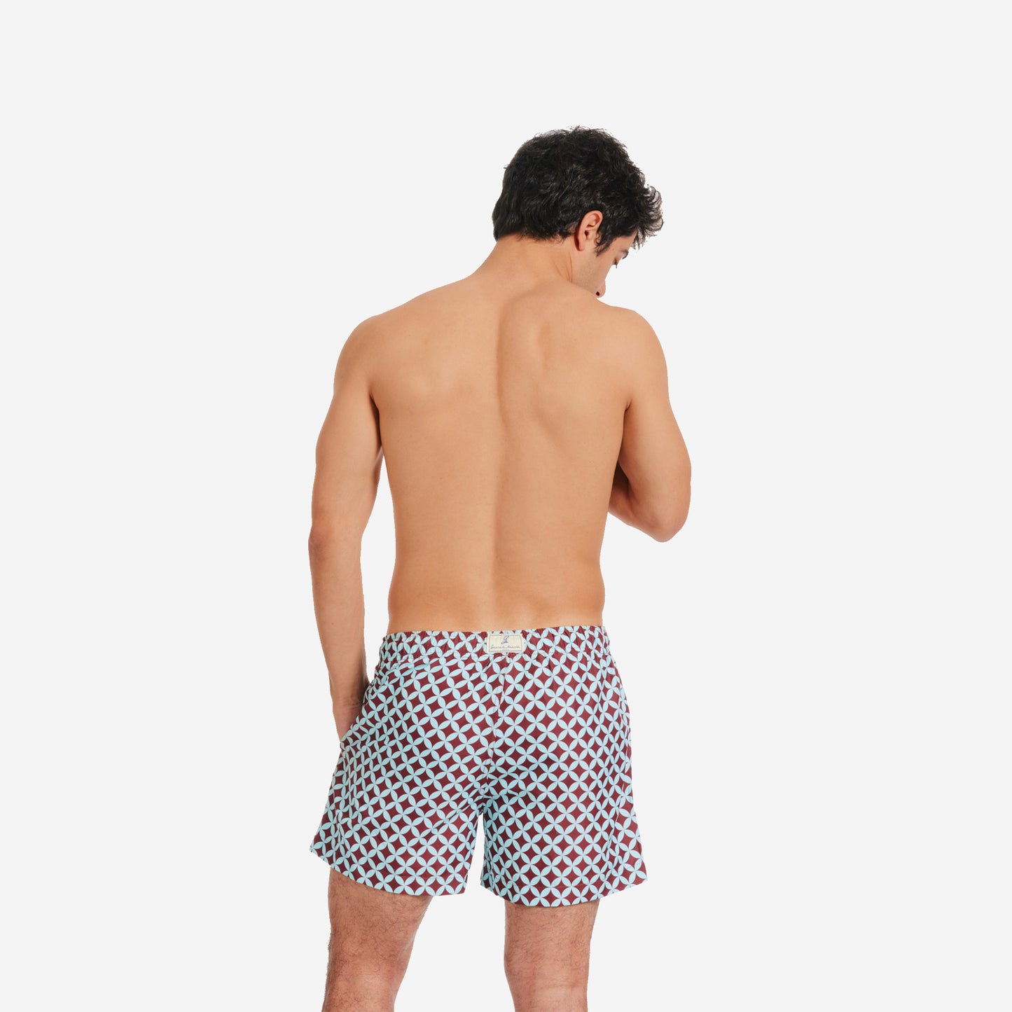 Sustainable Men's Swimsuit - Amalfi Bordeaux