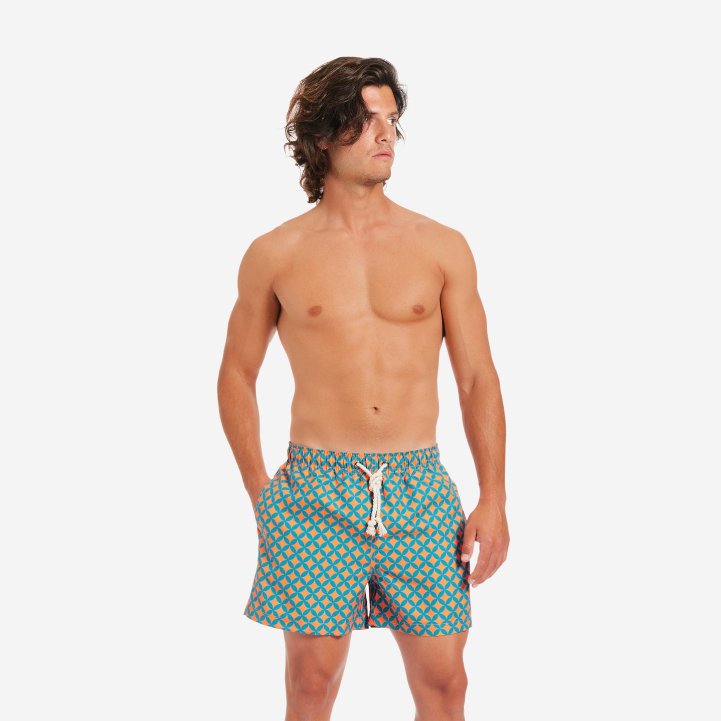 Sustainable Men's Swimsuit - Amalfi Orange