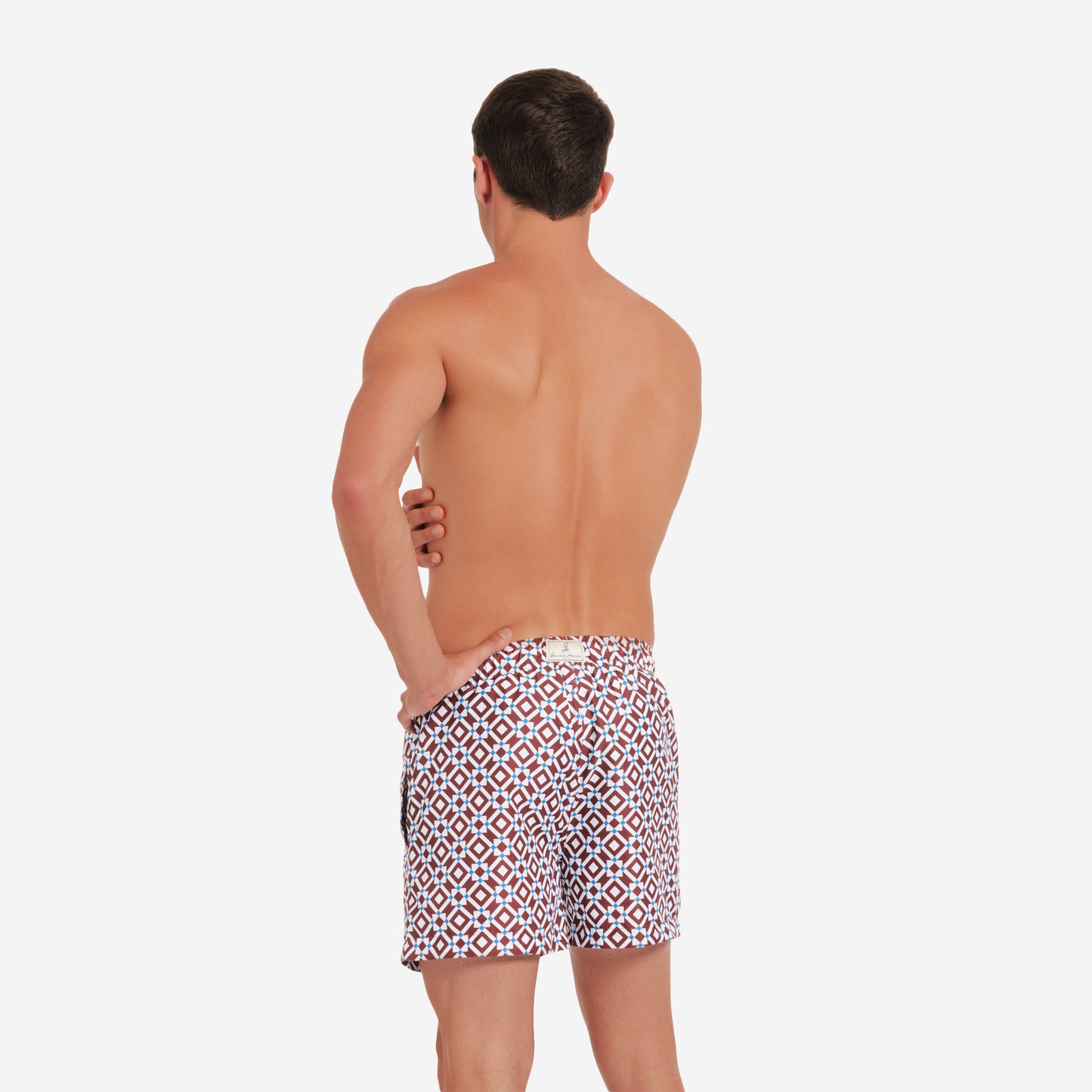 Sustainable Men's Swimsuit - Taormina Red