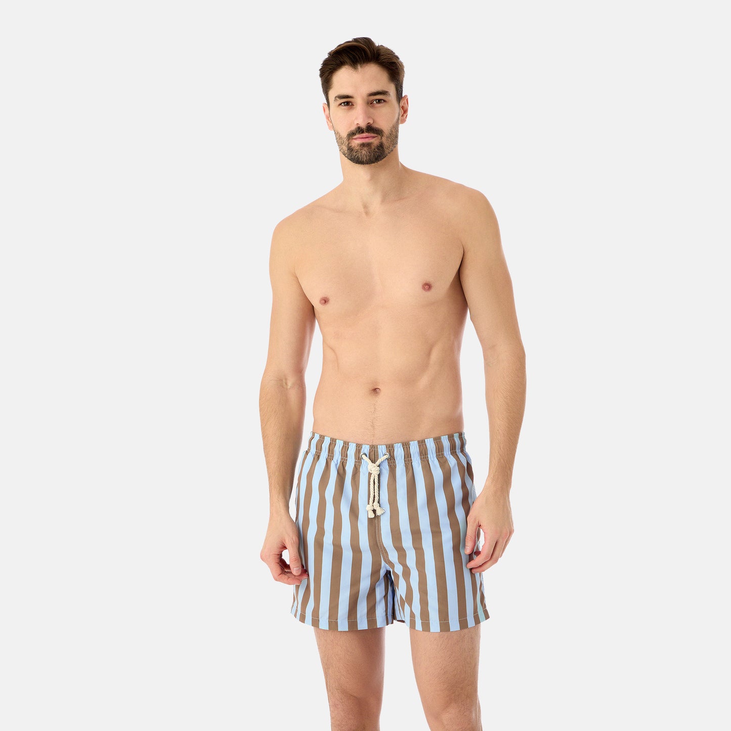 Polignano Men's Boxer Shorts Brown-Blue