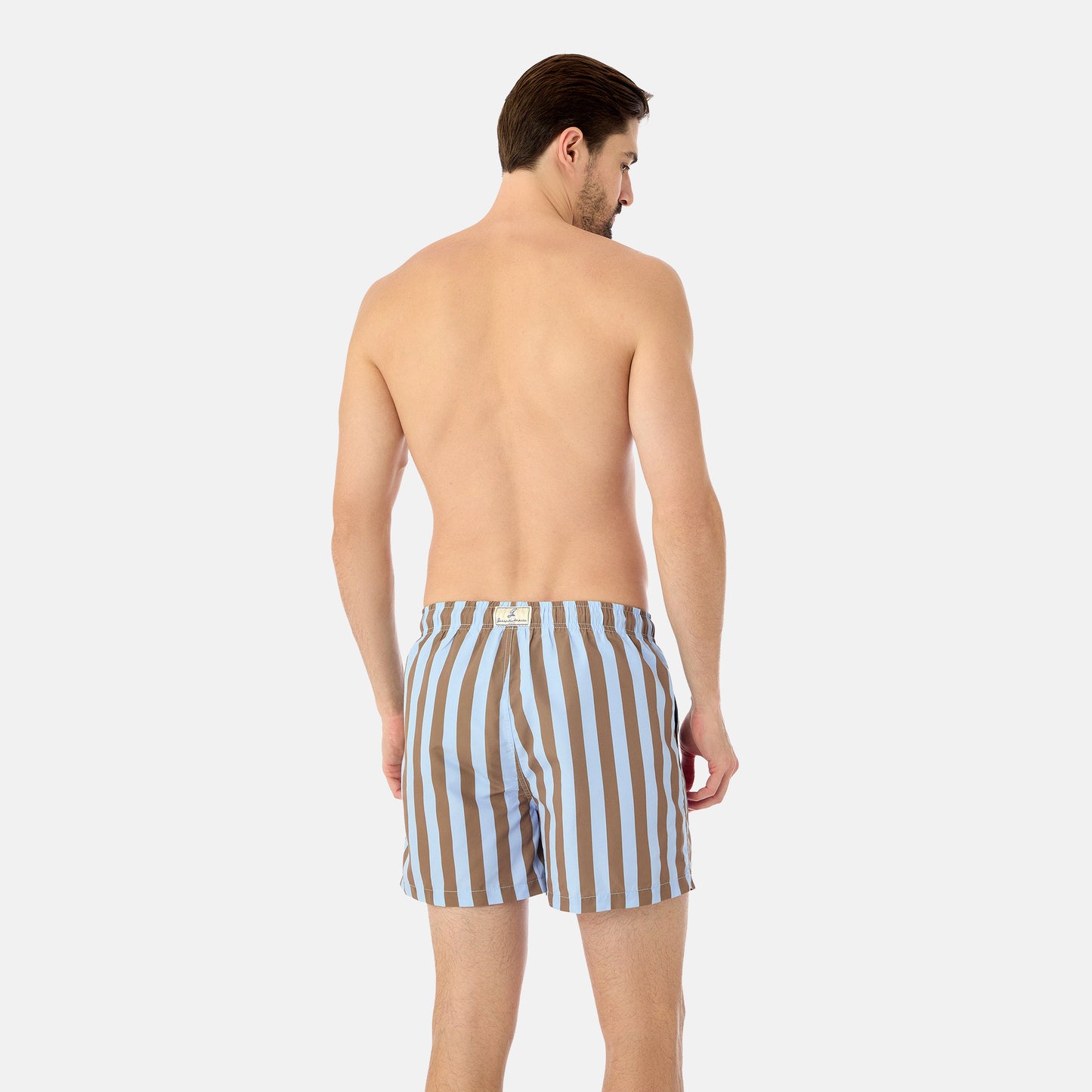 Polignano Men's Boxer Shorts Brown-Blue