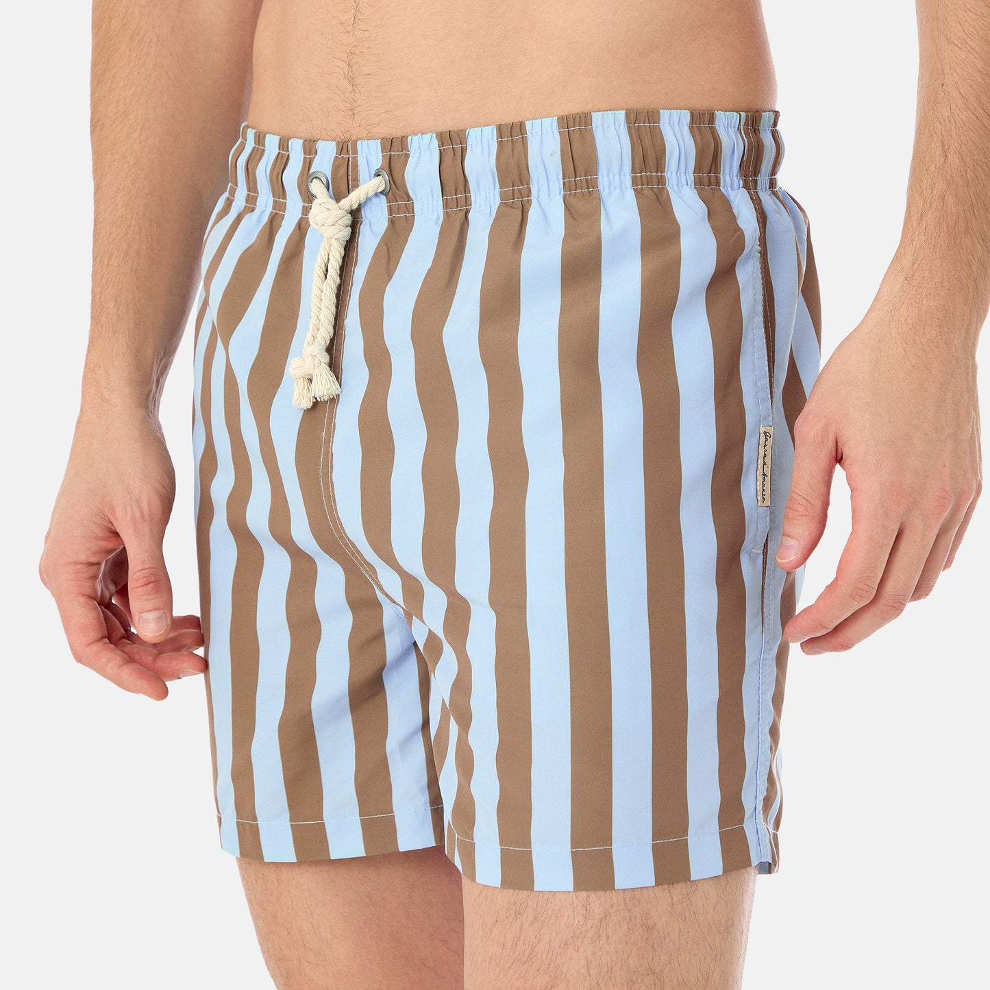 Polignano Men's Boxer Shorts Brown-Blue