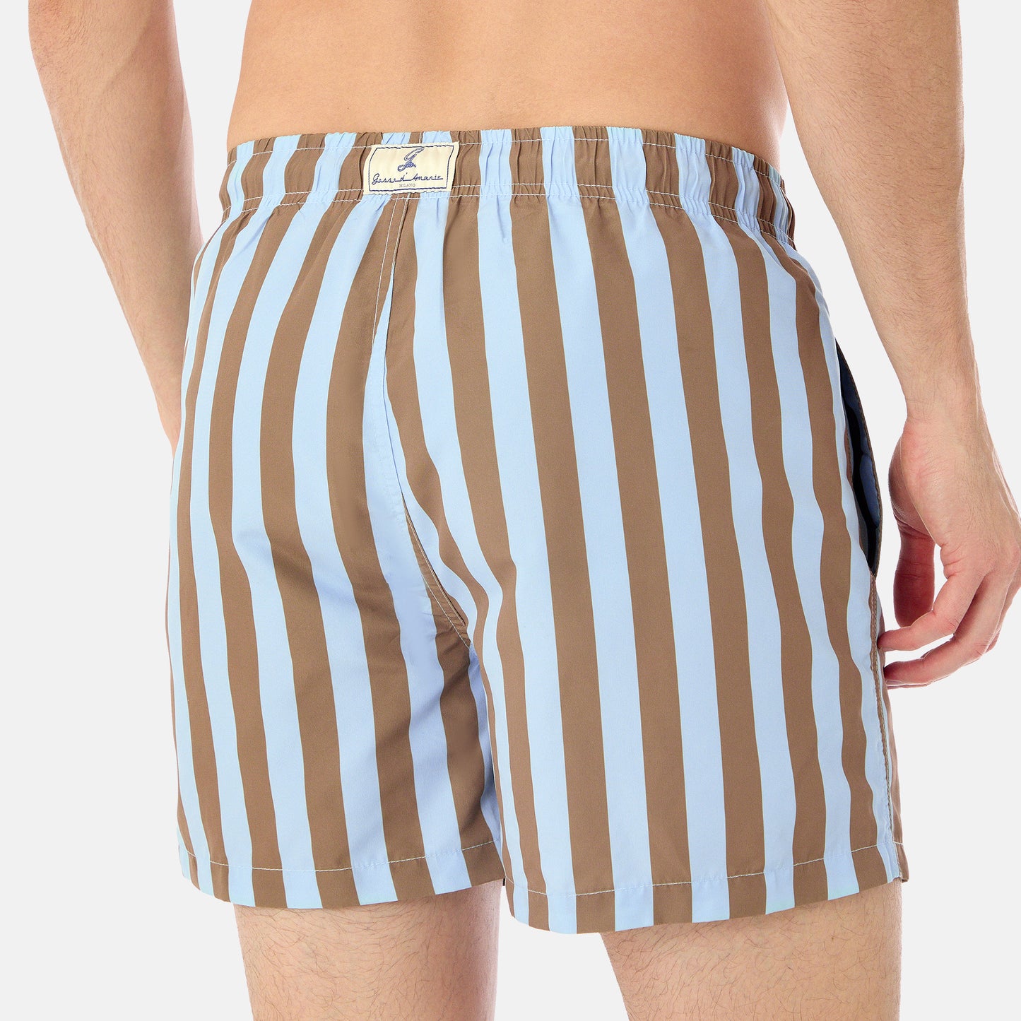 Polignano Men's Boxer Shorts Brown-Blue