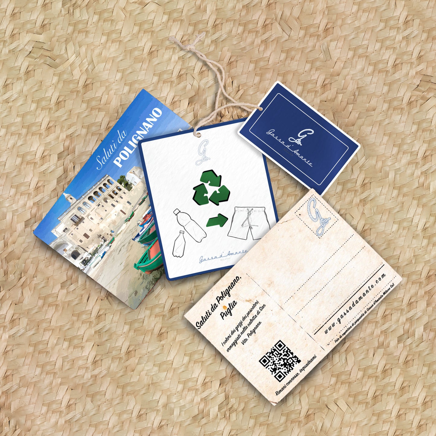 Polignano Men's Boxer Shorts Brown-Blue