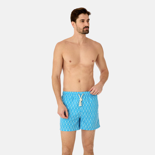 Praiano Men's Boxer Shorts, Light Blue