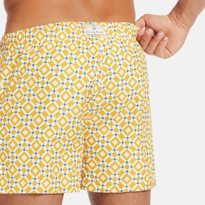 Taormina Men's Yellow Boxer Shorts