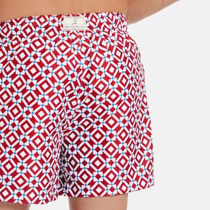 Taormina Red Men's Boxer Shorts