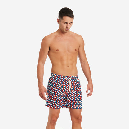 Sustainable Men's Swimsuit - Ortigia Red