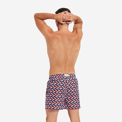 Sustainable Men's Swimsuit - Ortigia Red