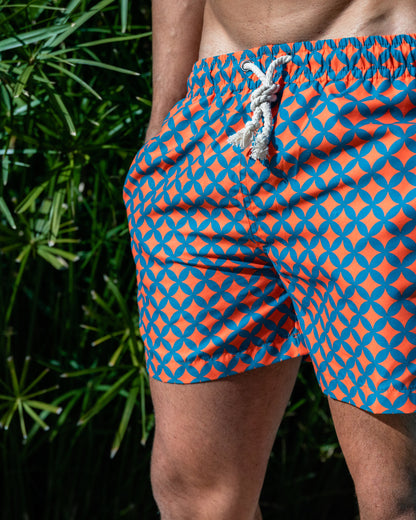 Sustainable Men's Swimsuit - Amalfi Orange